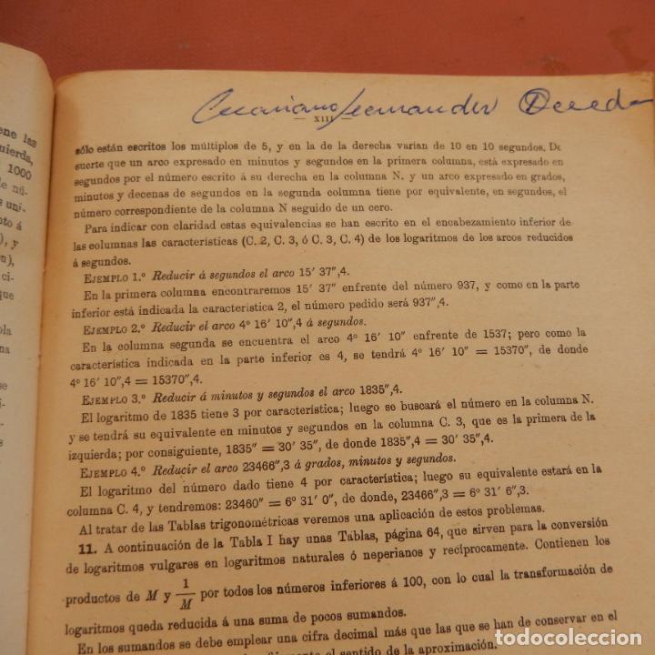Libros de segunda mano de ciencias: TABLAS DE LOGARITMOS TRIGONOM&Eacute;TRICAS Y DE C&Aacute;LCULO DE INTERESES-E. S&Aacute;NCHEZ RAMOS - ED. HERNANDO 1965 - Foto 5