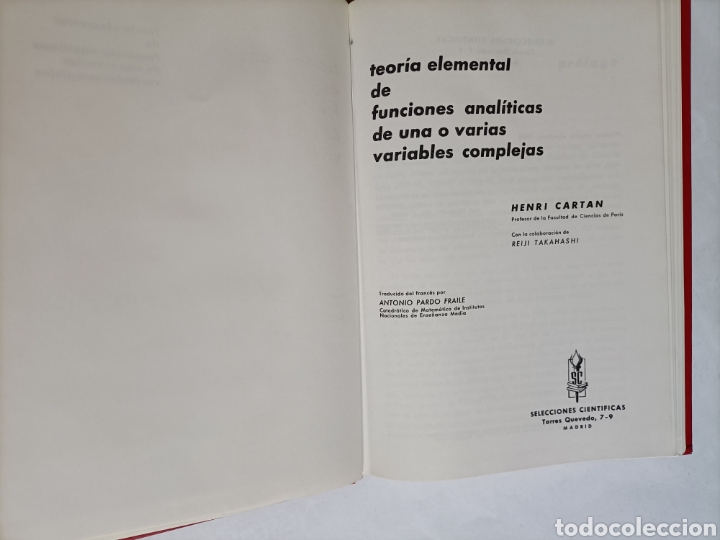 Libros de segunda mano de ciencias: Teor&iacute;a elemental de las funciones anal&iacute;ticas de una y varias variables complejas temas matem&aacute;ticas - Foto 9