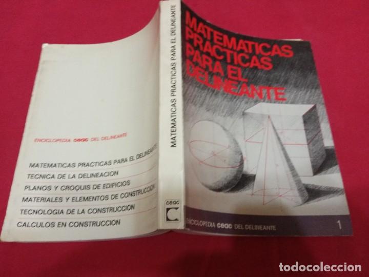 Libros de segunda mano de ciencias: MATEMATICAS PRACTICAS PARA EL DELINEANTE. - Foto 2
