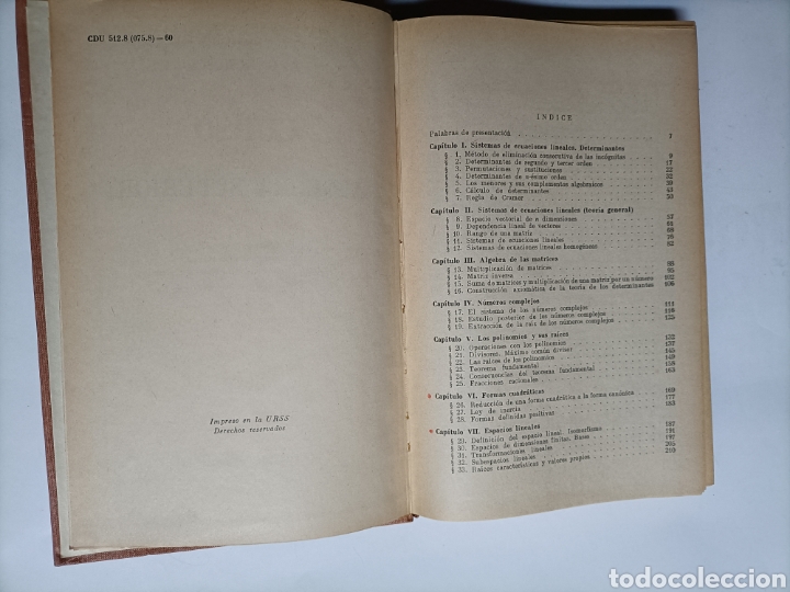 Libros de segunda mano de ciencias: Curso de &aacute;lgebra superior A.G.Kurosch . Temas matem&aacute;ticas - Foto 9