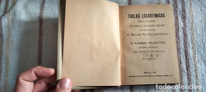 Libros de segunda mano de ciencias: TABLAS LOGAR&Iacute;TMICAS &ndash; 1918 - Foto 2