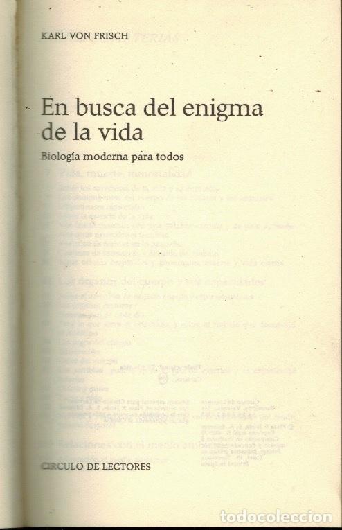 Libros de segunda mano: EN BUSCA DEL ENIGMA DE LA VIDA - Foto 1