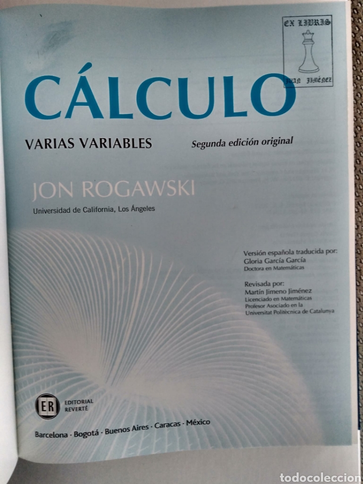 Libros de segunda mano de ciencias: C&aacute;lculo. Una variable + Varias variables / Jon Rogawski. 2 tomos - Foto 4