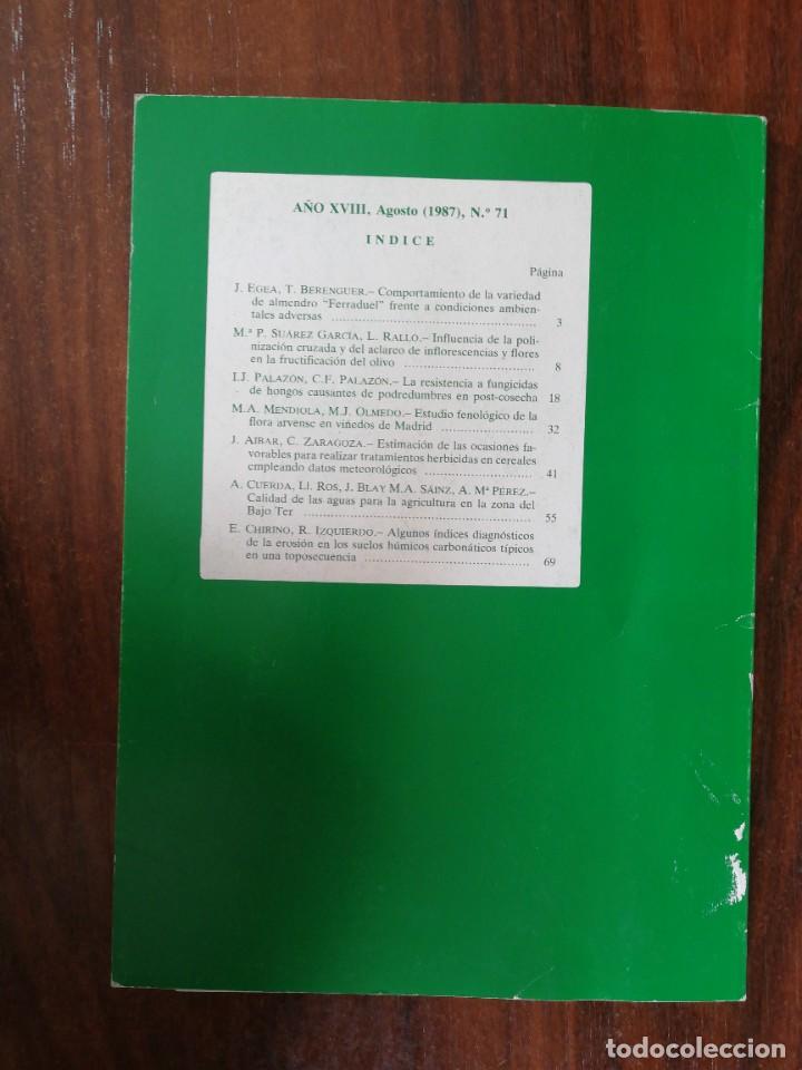 Libros de segunda mano: ITEA. PRODUCCI&Oacute;N VEGETAL. AGOSTO 1987. N&ordm; 71 - Foto 3