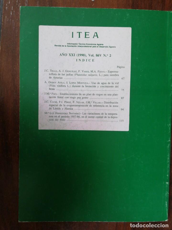 Libros de segunda mano: ITEA. PRODUCCI&Oacute;N VEGETAL. 1990. VOL. 86V N&ordm; 2 - Foto 3