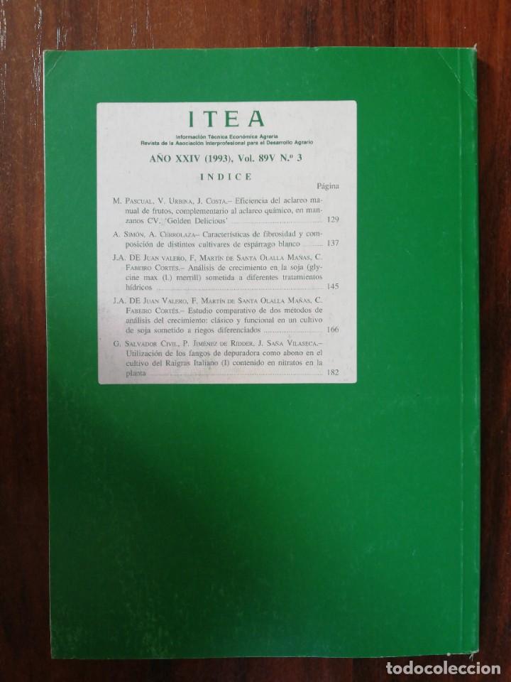 Libros de segunda mano: ITEA. PRODUCCI&Oacute;N VEGETAL. 1993. VOL. 89V N&ordm; 3 - Foto 2