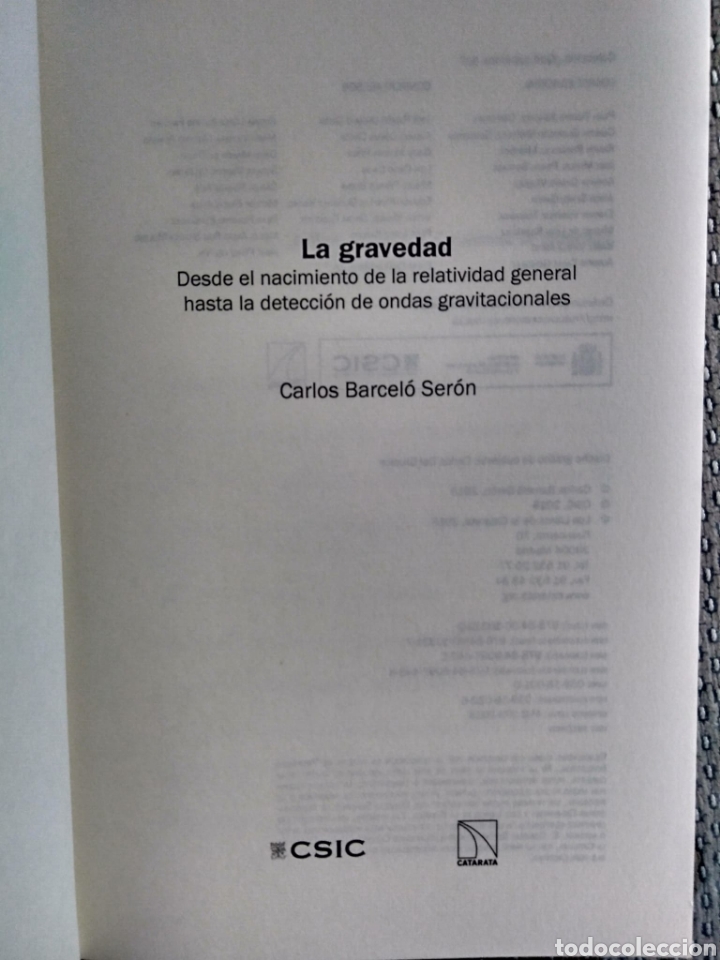 Libros de segunda mano de ciencias: La gravedad / Carlos Barcel&oacute; Ser&oacute;n - Foto 2