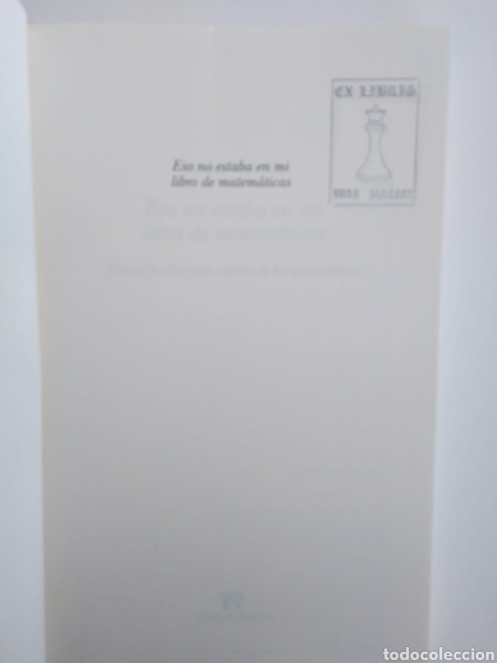 Libros de segunda mano de ciencias: Eso no estaba en mi libro de matem&aacute;ticas / Vicente Meavilla. - Foto 2