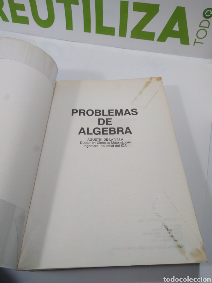 Libros de segunda mano de ciencias: Problemas de algebra. A De la villa. - Foto 3