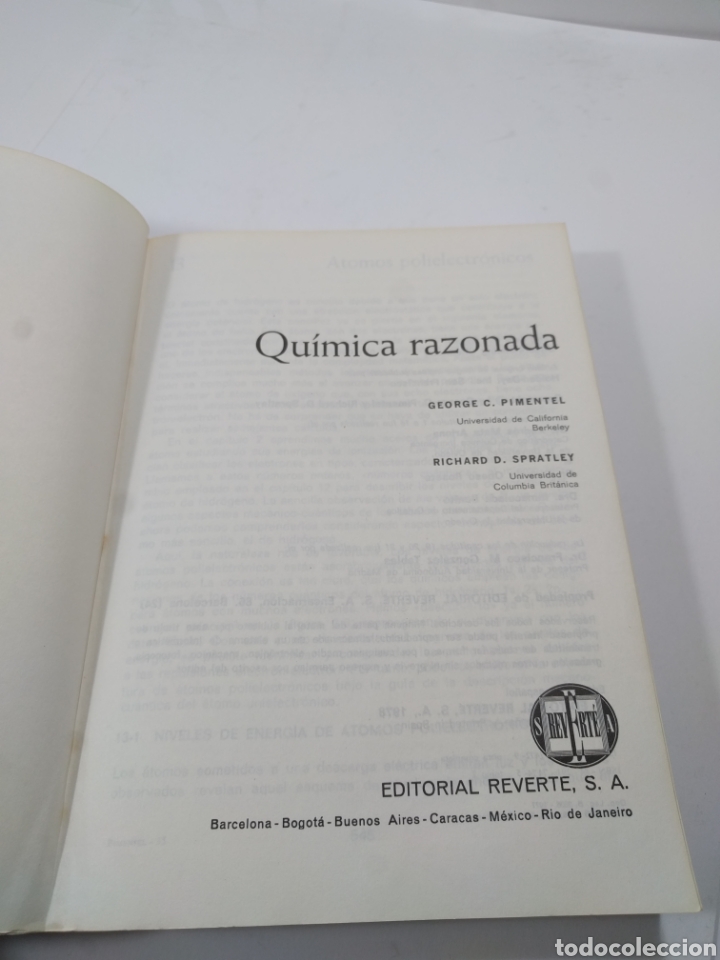 Libros de segunda mano de ciencias: Qu&iacute;mica razonada. 2 tomos. Editorial Reverte. - Foto 3