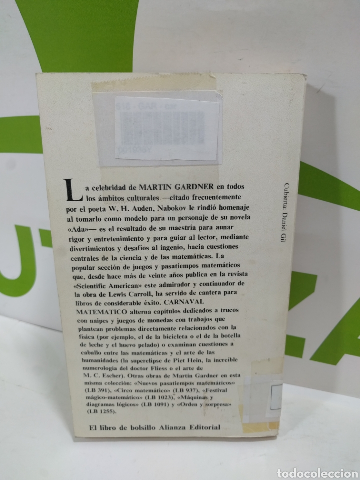 Libros de segunda mano de ciencias: Carnaval matem&aacute;tico. Mart&iacute;n Gardner. Alianza editorial. - Foto 4
