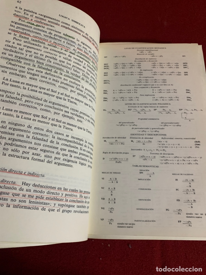 Libros de segunda mano de ciencias: L&oacute;gica simb&oacute;lica. Manuel Garrido. - Foto 5