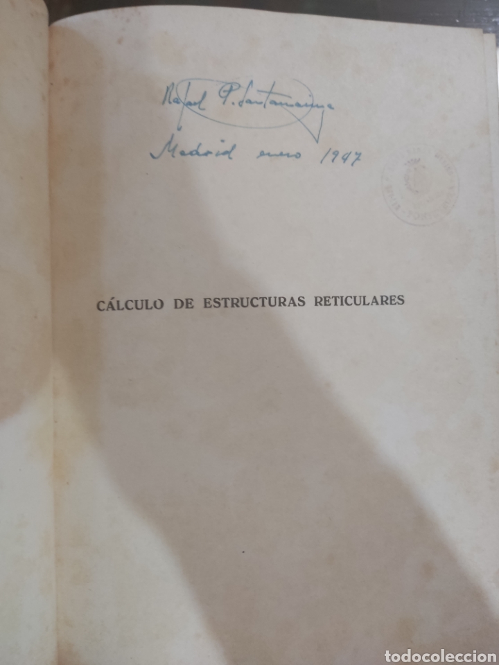Libros de segunda mano de ciencias: C&aacute;lculo de estructuras reticulares 1946 - Foto 2