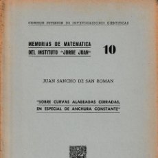 Libri di seconda mano: MEMORIAS DE MATEMÁTICA DEL INSTITUTO JORGE JUAN Nº 10 (J. SANCHO DE SAN ROMÁN, CSIC 1949) SIN USAR. Lote 322652168