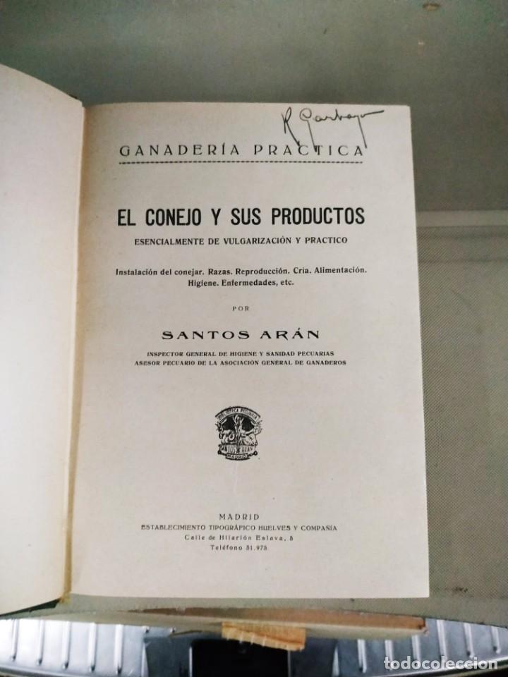 Libros de segunda mano: El Conejo y sus Productos - Santos Ar&aacute;n - Foto 4