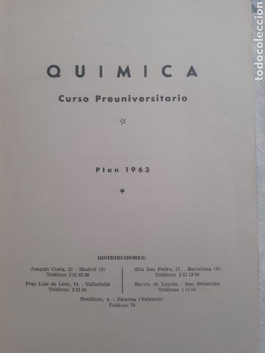 Libros de segunda mano de ciencias: Qu&iacute;mica curso pre-universitario. Ediciones bru&ntilde;o - Foto 2