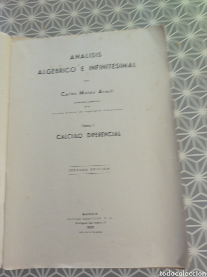 Libros de segunda mano de ciencias: Calculo diferencial,1939. - Foto 2