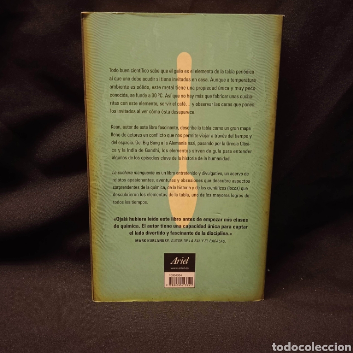 Libros de segunda mano de ciencias: LA CUCHARA MENGUANTE . SAM KEAN . ARIEL 2011 - Foto 2