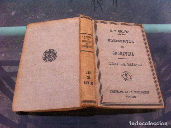 Libros de segunda mano de ciencias: BRU&Ntilde;O. ELEMENTOS DE GEOMETR&Iacute;A. LIBRO DEL MAESTRO. CLAVE DE LOS EJERCICIOS. 1929, BOURET - Foto 1