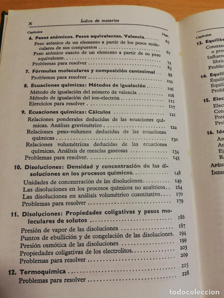 Libros de segunda mano de ciencias: PROBLEMAS DE QU&Iacute;MICA GENERAL (JOS&Eacute; IBARZ AZN&Aacute;REZ) - Foto 4