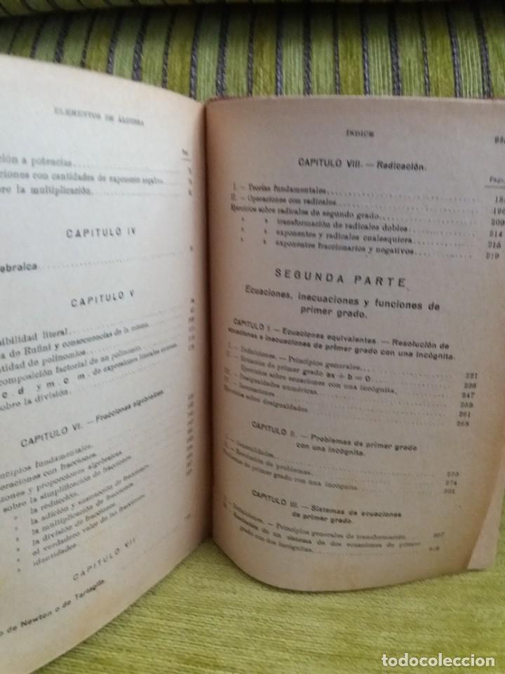 Libros de segunda mano de ciencias: ELEMENTOS DE &Aacute;LGEBRA - Foto 8