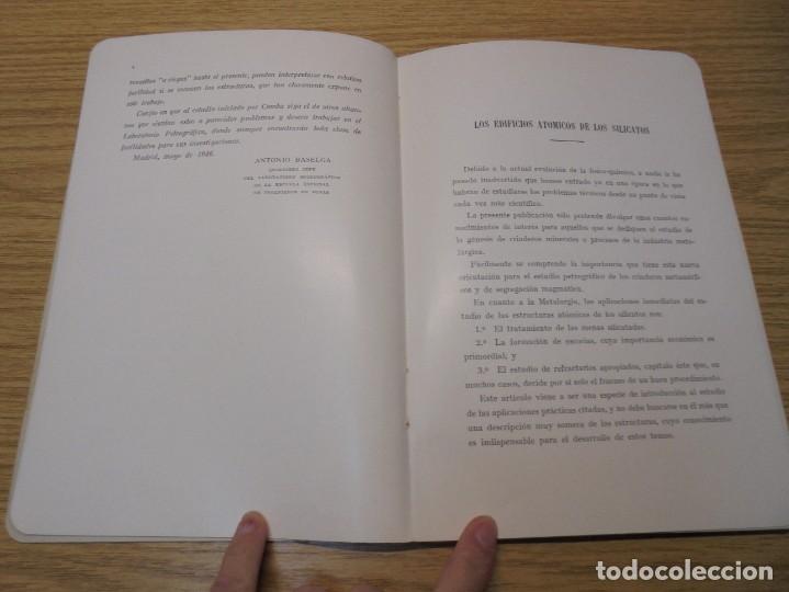 Libros de segunda mano: LOS EDIFICIOS ATOMICOS DE LOS SILICATOS. JUAN ANTONIO COMBA. ESCUELA INGENIEROS DE MINAS 1946 - Foto 9
