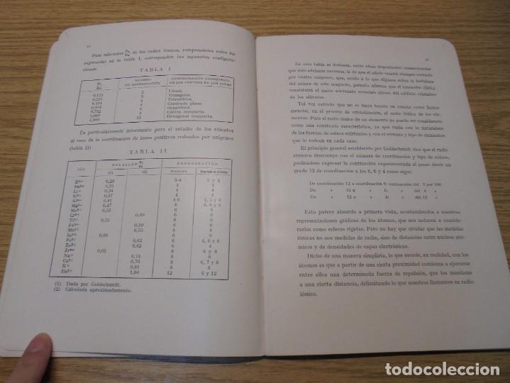 Libros de segunda mano: LOS EDIFICIOS ATOMICOS DE LOS SILICATOS. JUAN ANTONIO COMBA. ESCUELA INGENIEROS DE MINAS 1946 - Foto 10
