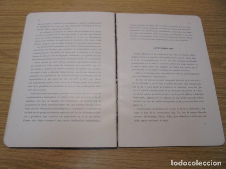 Libros de segunda mano: LOS EDIFICIOS ATOMICOS DE LOS SILICATOS. JUAN ANTONIO COMBA. ESCUELA INGENIEROS DE MINAS 1946 - Foto 13
