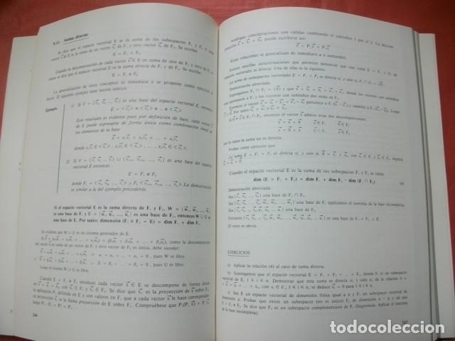 Libros de segunda mano de ciencias: ALGEBRA LINEAL Y GEOMETRIA. CURSO TEORICO-PRACTICO. - Foto 2
