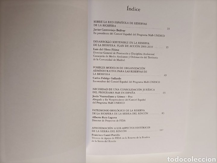 Libros de segunda mano: Programa MaB. La Sierra del Rinc&oacute;n reservas de la biosfera . Madrid Luis del Olmo Fl&oacute;rez - Foto 7