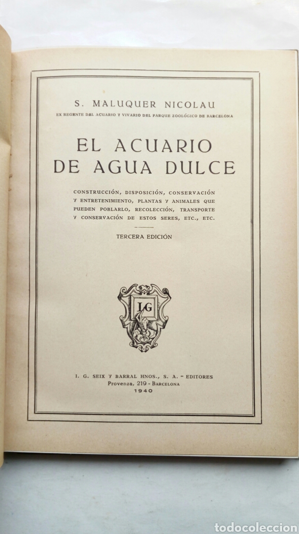Libros de segunda mano: El acuario de agua dulce. S. Maluquer Nicolau. - Foto 5