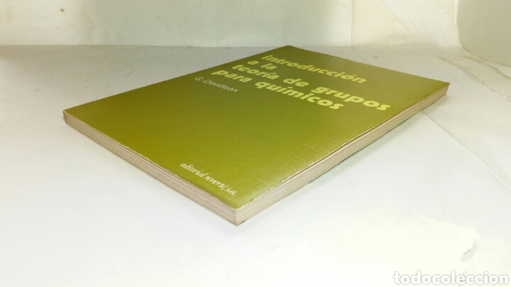 Libros de segunda mano de ciencias: Introducci&oacute;n a la teor&iacute;a de grupos para qu&iacute;micos. George Davidson. - Foto 5