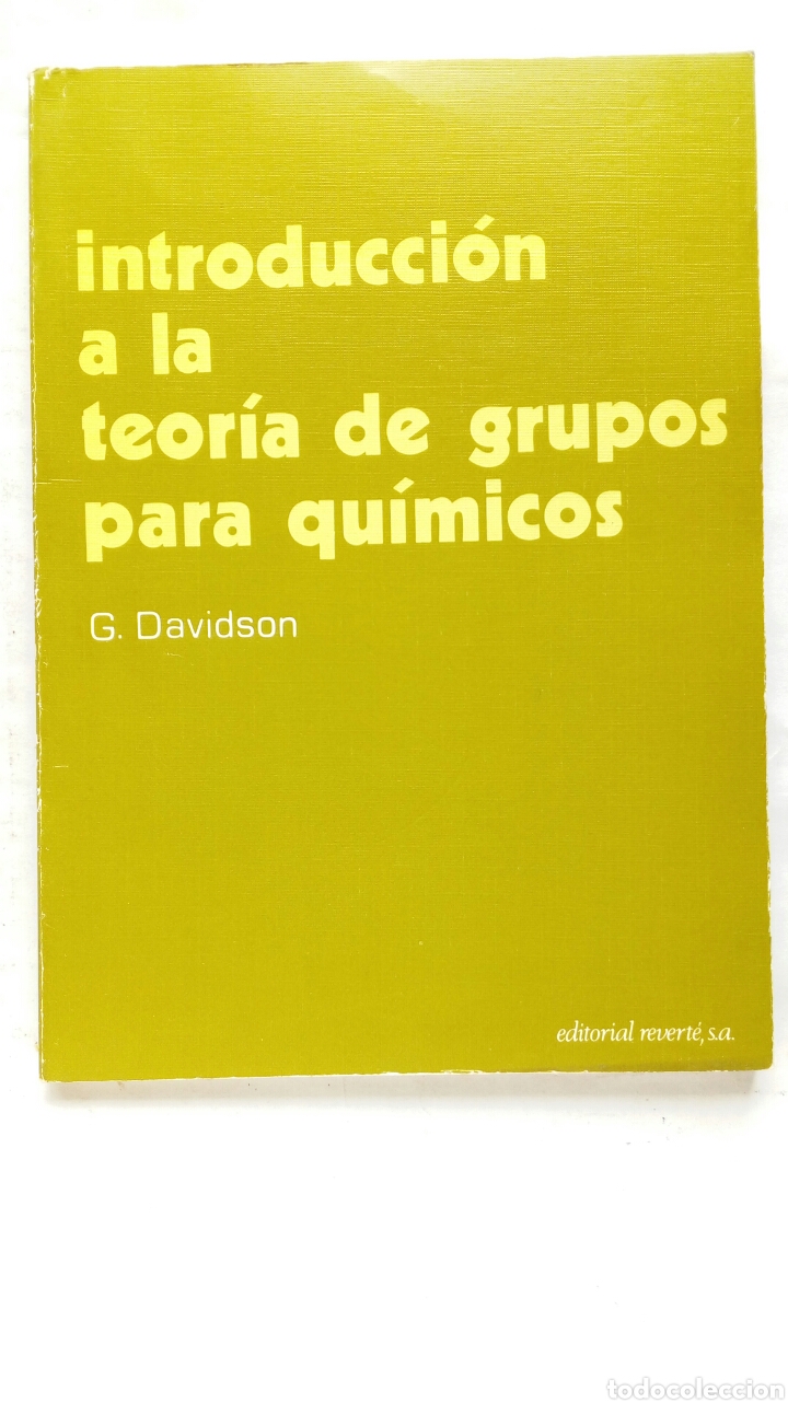 Libros de segunda mano de ciencias: Introducci&oacute;n a la teor&iacute;a de grupos para qu&iacute;micos. George Davidson. - Foto 1