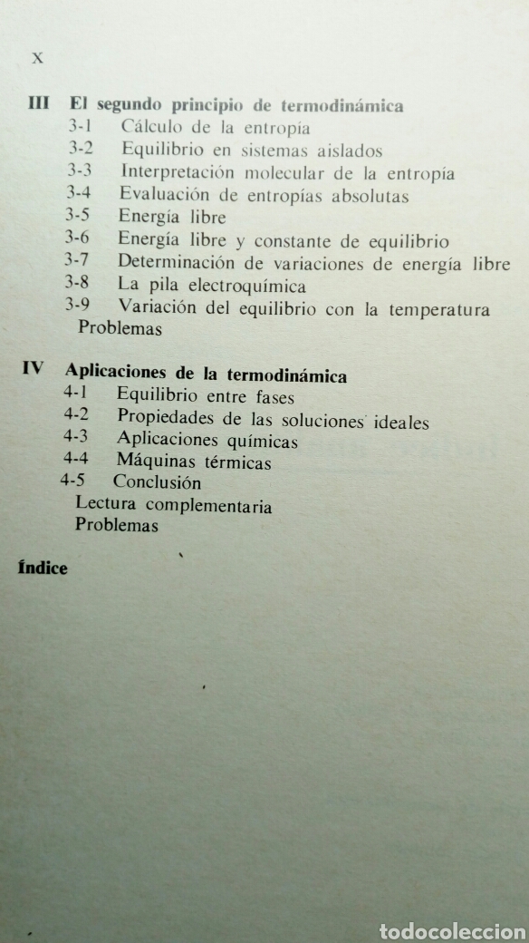 Libros de segunda mano de ciencias: Termodin&aacute;mica qu&iacute;mica elemental. Bruce H. Mahan. - Foto 5