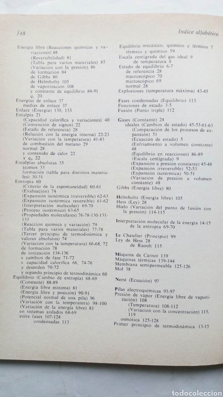 Libros de segunda mano de ciencias: Termodin&aacute;mica qu&iacute;mica elemental. Bruce H. Mahan. - Foto 7