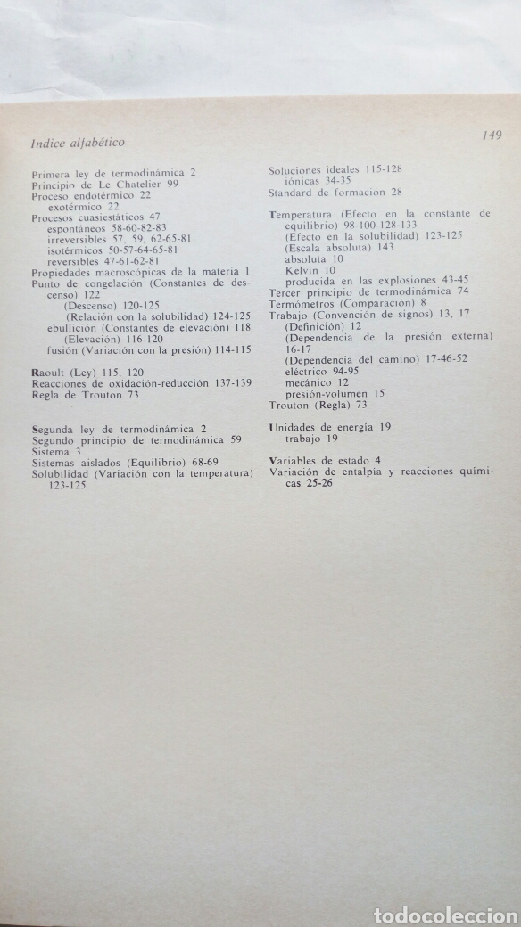 Libros de segunda mano de ciencias: Termodin&aacute;mica qu&iacute;mica elemental. Bruce H. Mahan. - Foto 8