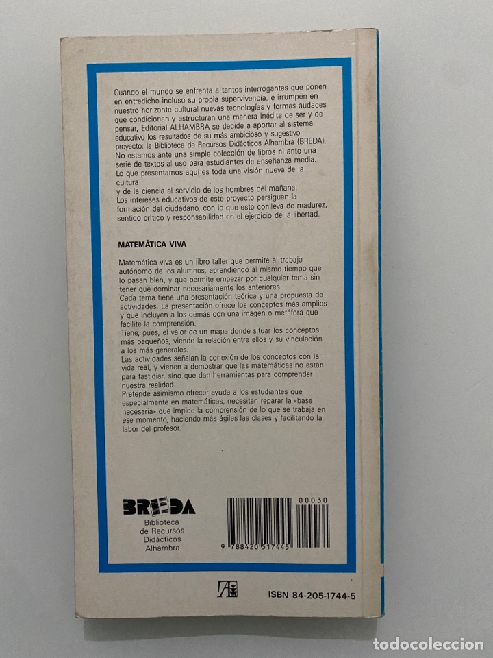 Libros de segunda mano de ciencias: Matem&aacute;tica viva - BRIALES, Francisco Jos&eacute;; JIM&Eacute;NEZ, Manuel - Foto 2