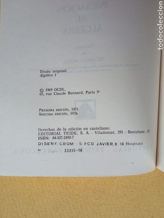 Libros de segunda mano de ciencias: ESTASOS Y OPERADORES(2&deg;iniciacion al &aacute;lgebra) - Foto 2