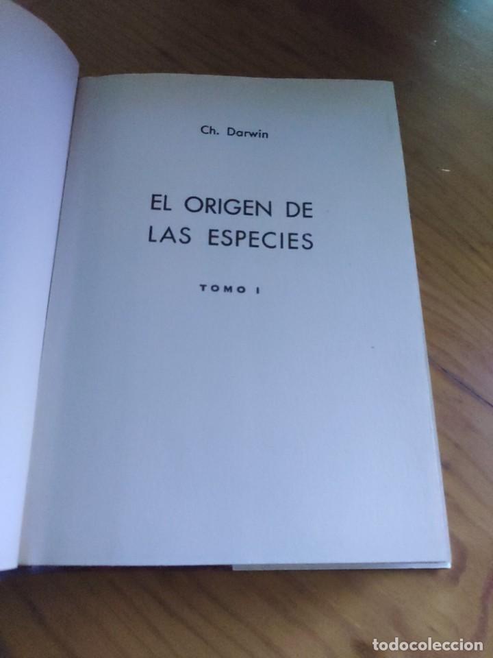 Libros de segunda mano: EL ORIGEN DE LAS ESPECIES. DARWIN. 2 TOMOS. PETRONIO 1978 - Foto 2