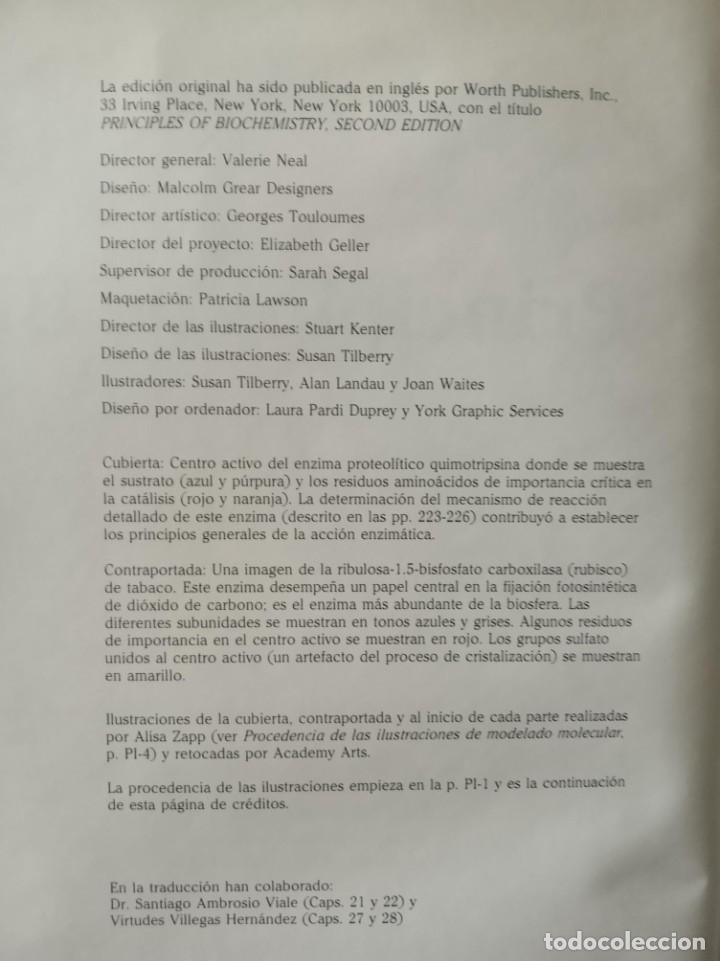 Libros de segunda mano: PRINCIPIOS DE BIOQUIMICA - VARIOS AUTORES - Foto 2