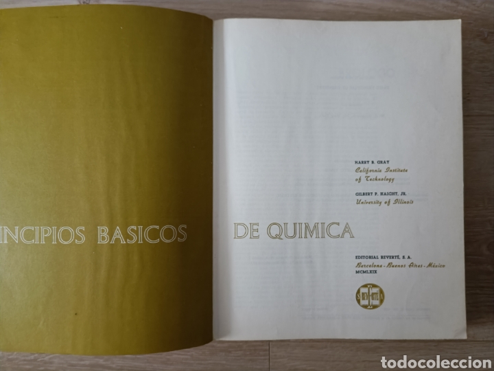Libros de segunda mano de ciencias: PRINCIPIOS B&Aacute;SICOS DE QU&Iacute;MICA - HARRY B. GRAY - 1969 - Foto 5