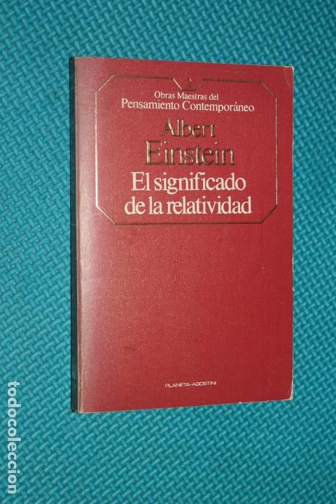 Libros de segunda mano de ciencias: EL SIGNIFICADO DE LA RELATIVIDAD, ALBERT EINSTEIN - Foto 1