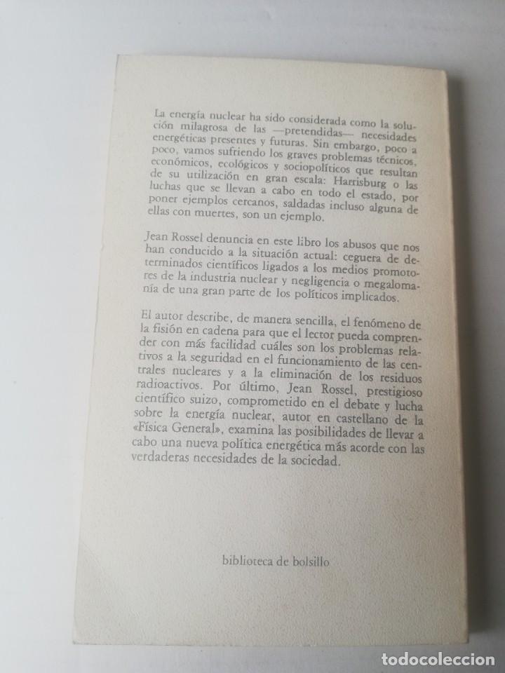 Libros de segunda mano de ciencias: JEAN ROSSELL. EL RIESGO NUCLEAR. ZERO ZYX 1980 - Foto 2