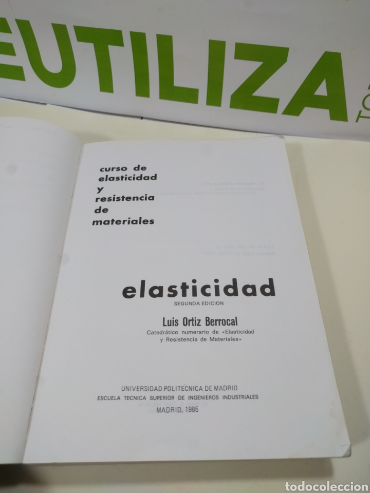 Libros de segunda mano de ciencias: Curso de elasticidad y resistencia de materiales. elasticidad. - Foto 2