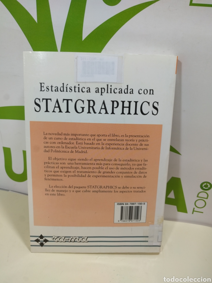 Libros de segunda mano de ciencias: Estad&iacute;stica aplicada con statgraphics. Ra-ma. - Foto 2