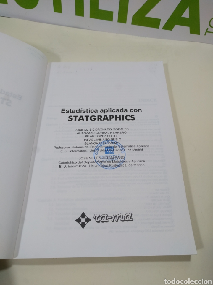 Libros de segunda mano de ciencias: Estad&iacute;stica aplicada con statgraphics. Ra-ma. - Foto 4
