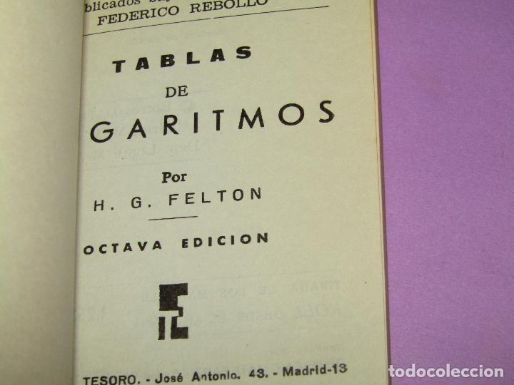 Libros de segunda mano de ciencias: Antiguo TABLAS DE LOGARITMOS de KOEL Edit. TESORO del A&ntilde;o 1967 - Foto 2