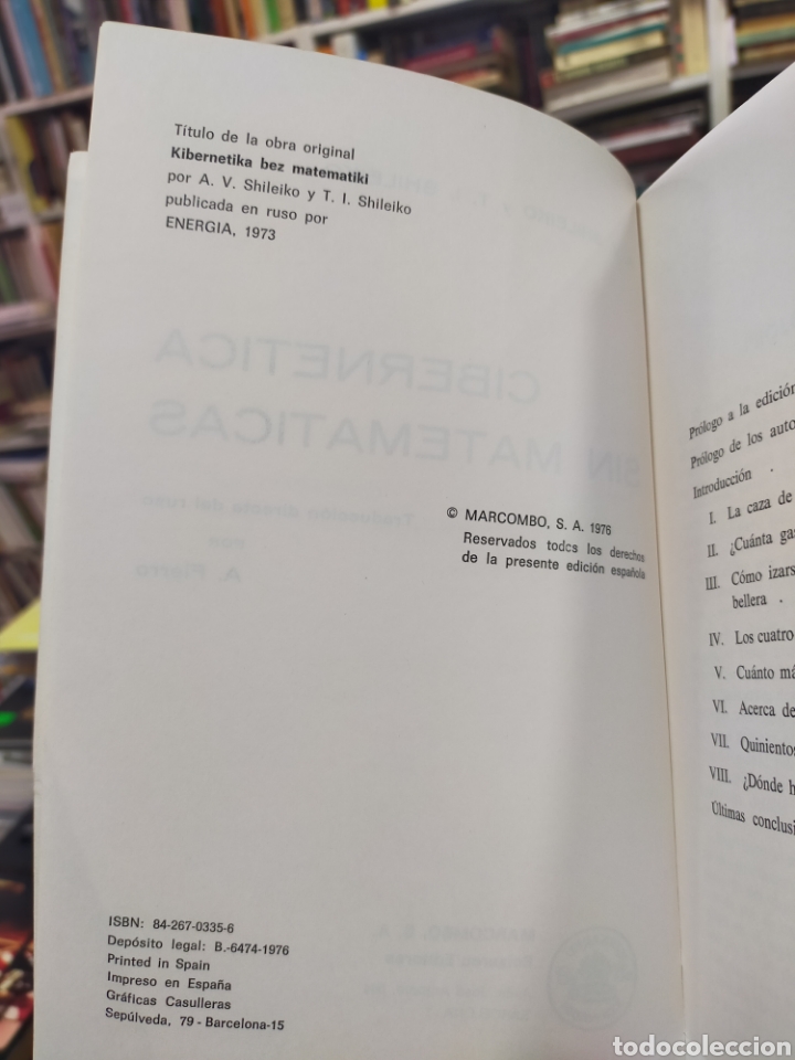 Libros de segunda mano de ciencias: CIBERN&Eacute;TICA SIN MATEM&Aacute;TICAS - A.V. SHILEIKO - Foto 7