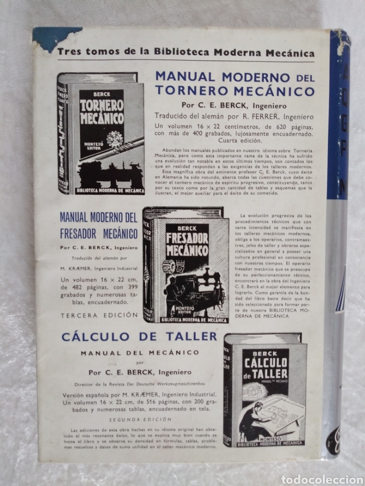 Libros de segunda mano de ciencias: ACABADO QU&Iacute;MICO Y GALVANOPL&Aacute;STICO DE LOS METALES , H. SILMAN - Foto 3