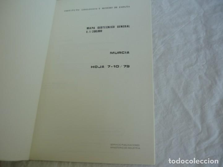 Libros de segunda mano: Mapa geot&eacute;cnico general 1:200.000, 1977, Murcia - Foto 5